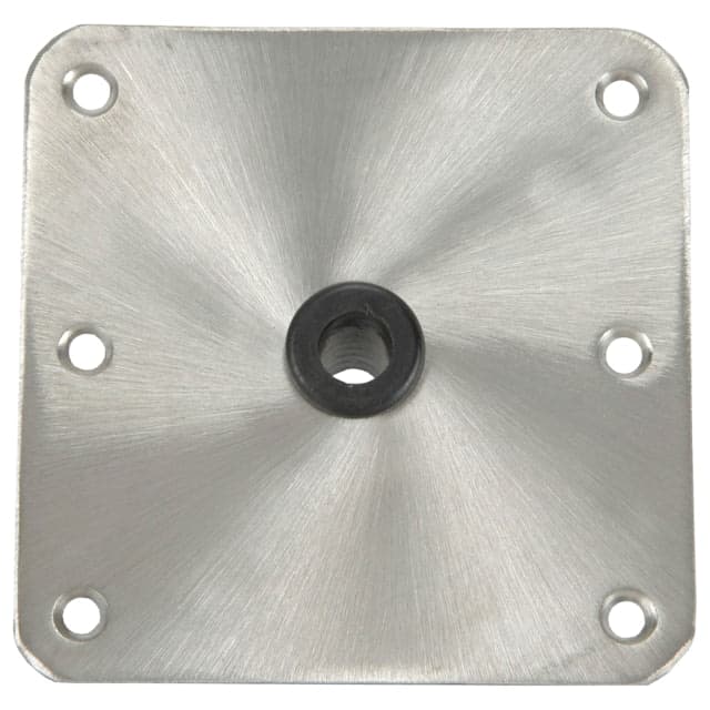 Springfield Marine Kingpin Standard Square Base Plate With Satin Finish - 7in x 7" Stainless Steel 7in x 7in