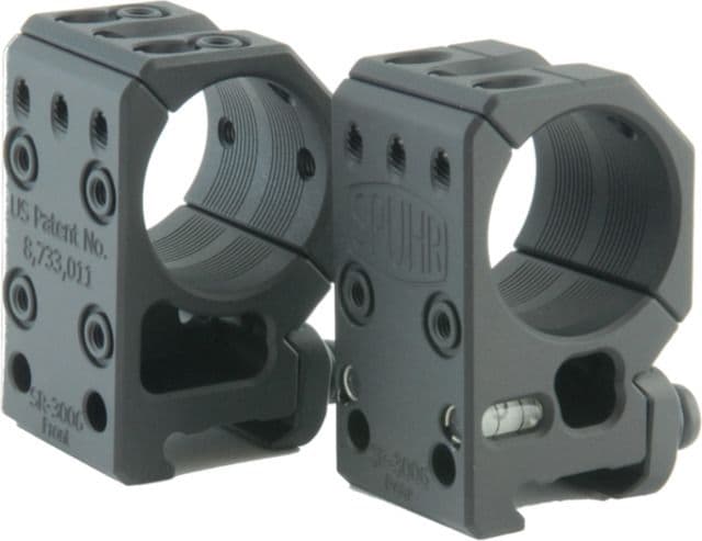 Spuhr 30mm H34mm Separated Rings Rifle Scope Mount for Picatinny Rail Black