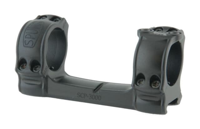 Spuhr Picatinny Hunting Mount w/Single Interface Ring 0 MOA Dia 30mm H 1in Black