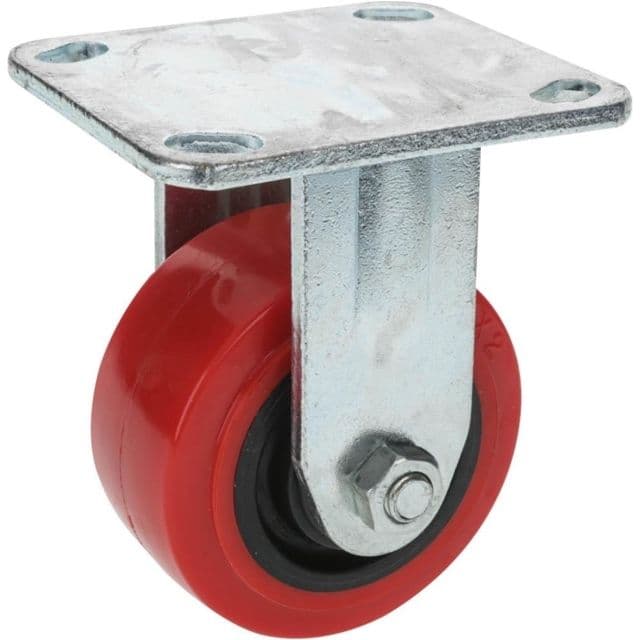 Steelex 4in Polyurethane Fixed Caster Plate Mount