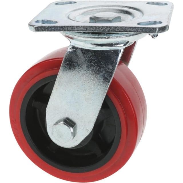Steelex 5in Polyurethane Swivel Caster Plate Mount