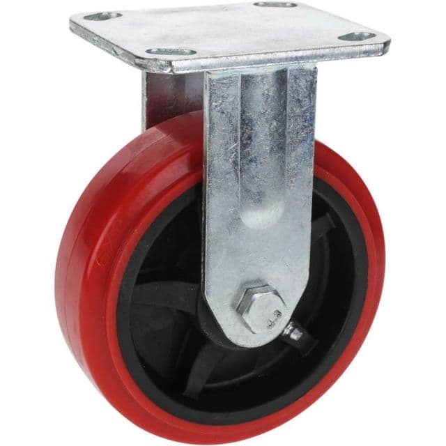Steelex 6in Polyurethane Fixed Caster Plate Mount