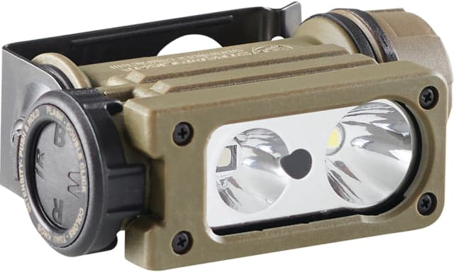 Streamlight Sidewinder Compact III Military Model AA/CR123A 275 Lumens LED Flashlight w/E-Mount/Headstrap Coyote