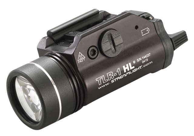Streamlight TLR-1 HL LED Rail-Mounted Tactical Flashlight White Earless Screw w/o Batteries Black