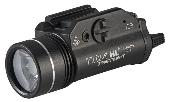 Streamlight TLR-1 HL LED Rail-Mounted Tactical Flashlight CR123A White 1000 Lumens w/Lithium Batteries Black