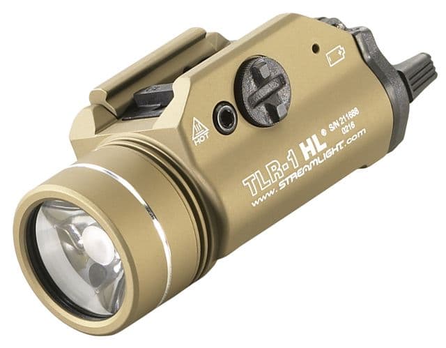 Streamlight TLR-1 HL LED Rail-Mounted Tactical Flashlight CR123A White 1000 Lumens Flat Dark Earth