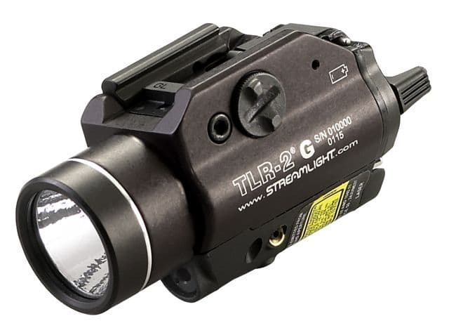 Streamlight TLR-2G LED Rail-Mounted Tactical Light CR123A Green/White 300 Lumens Black