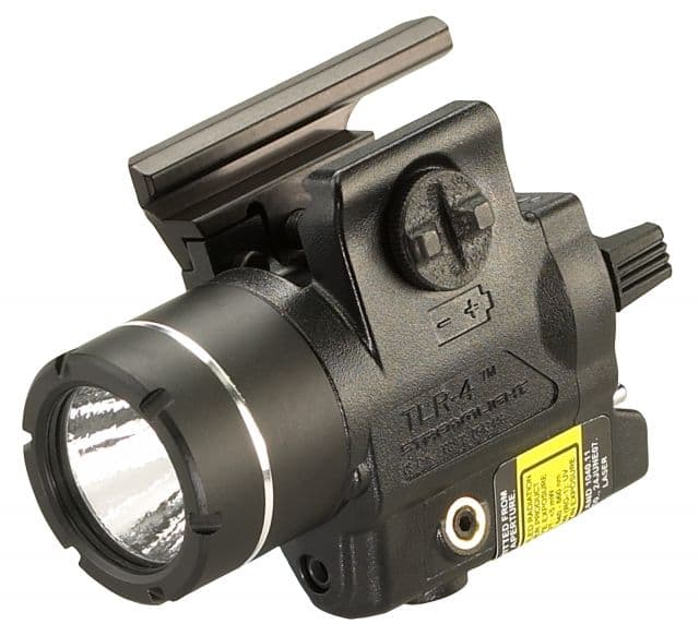 Streamlight TLR-4 Rail Mounted Laser Sight and Flashlight CR2 Lithium USP Compact Only Red 170 Lumens Black