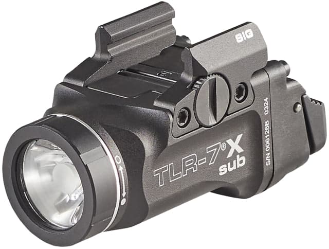 Streamlight TLR-7 X sub USB 500 Lumens LED Weapon Light CR123A Black Sig Sauer P365/XL Closed Rail Systems