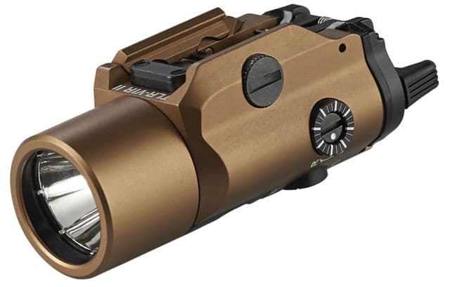 Streamlight TLR-VIR II Weapon Flashlight and IR Laser CR123A White 300 Lumens Coyote