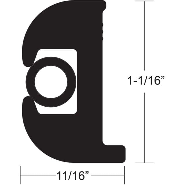 TACO Marine Flex Vinyl Rub Rail Kit - Black w/Black Insert - 50' - 1-1/16"