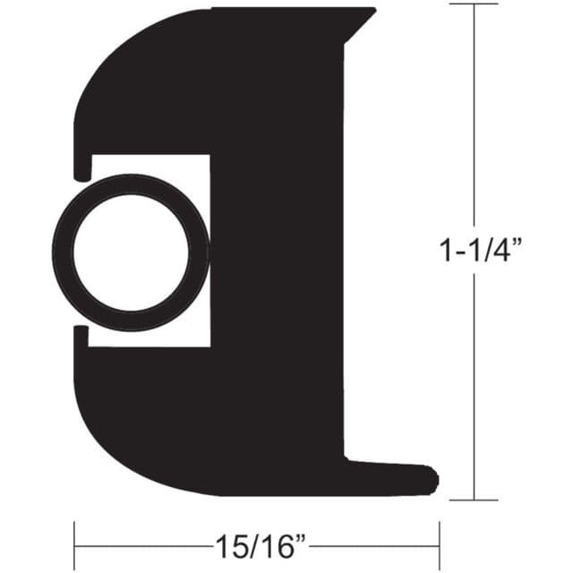 TACO Marine Flex Vinyl Rub Rail Kit - Black w/Black Insert - 50' - 1-1/4"