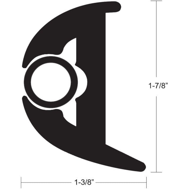 TACO Marine Flex Vinyl Rub Rail Kit - Black w/Black Insert - 50' - 1-7/8" X 1-3/8"