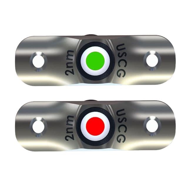 TACO Marine Rub Rail Mounted LED Navigation Light Set 2-1/2in