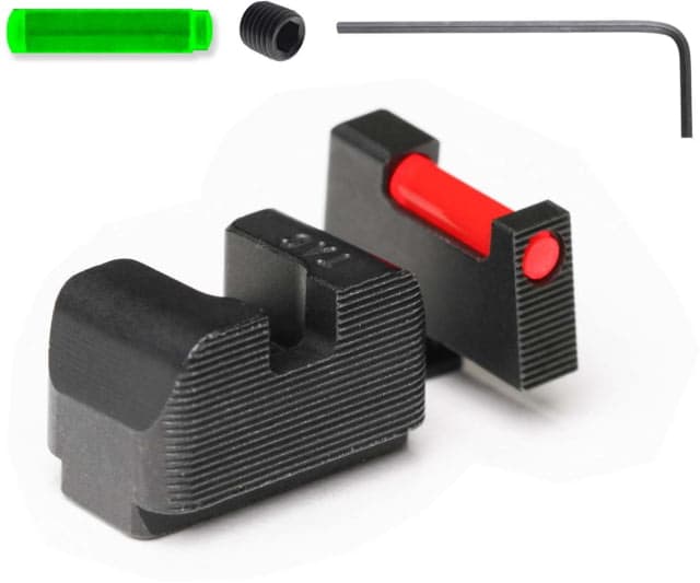 Tag Precision Glock TSH OR 10MM/.45 ACP Pistol Sights Fiber Optic 20 21 25 29 30 31 32 37 40 41 Black