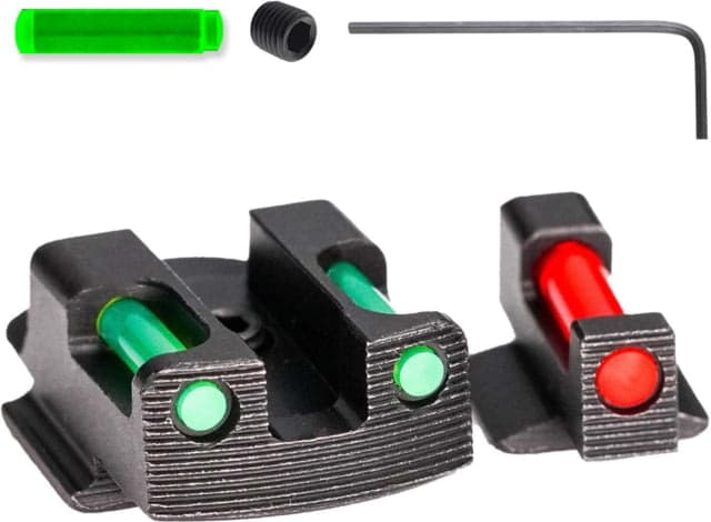Tag Precision Kimber Micro 9 TSF TAC Pistol Sights Fiber Optic 1911 Black