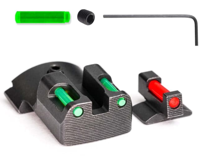 Tag Precision Kimber TSF TAC Pistol Sights Fiber Optic 1911 Black