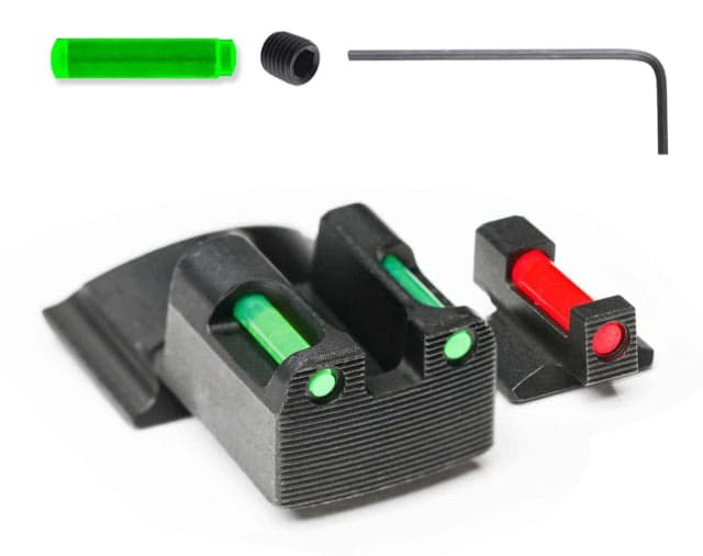 Tag Precision Novak TSF TAC CMDR/OFC/DEF .45 ACP Pistol Sights Fiber Optic 1911 Models .260 in Front .500 in Rear Black