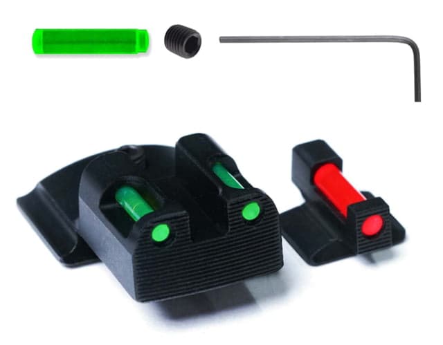 Tag Precision Novak TSF TAC GOVT .45 ACP Pistol Sights Fiber Optic 1911 Models .260 in Front .450 in Rear Black