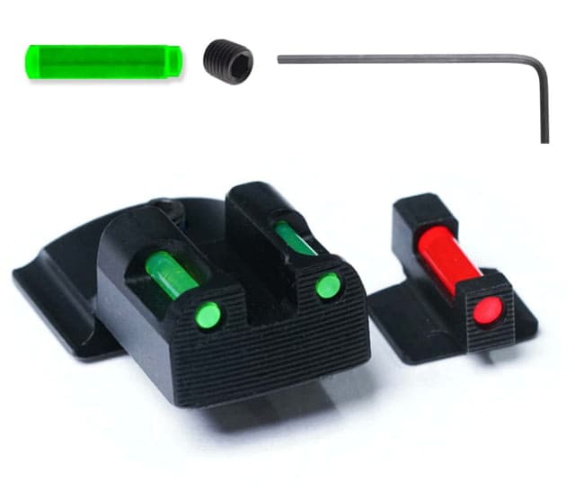 Tag Precision Novak TSF TAC GOVT 9MM/.40 S&W Pistol Sights Fiber Optic 1911 Models .270 in Front .450 in Rear Black