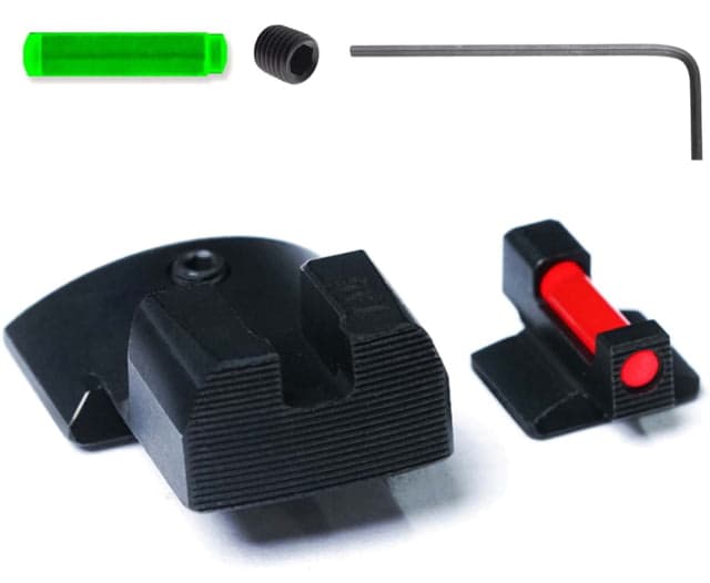 Tag Precision Novak TSH TAC GOVT .45 ACP Pistol Sights Fiber Optic 1911 Models .260 in Front .450 in Rear Black