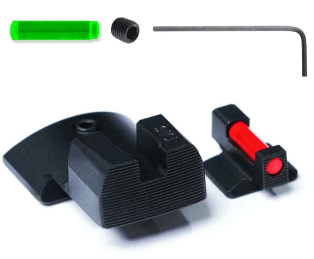 Tag Precision Novak TSH TAC GOVT 9MM/.40 S&W Pistol Sights Fiber Optic 1911 Models .270 in Front .450 in Rear Black
