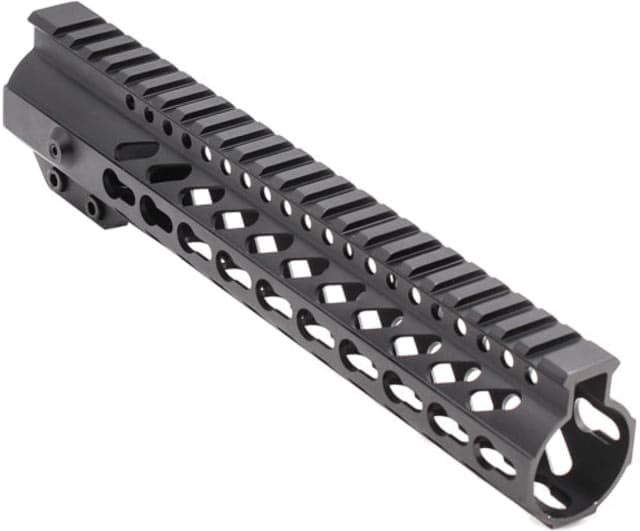 Tiger Rock AR-15 10" Super Slim Light Keymod Free Float Handguard w/Steel Barrel Nut & Top Rail Black