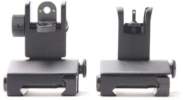 Tiger Rock Fiber Optics Flip Up Front & Rear Sights with Red and Green Dots