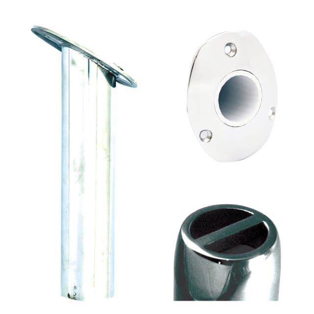 Tigress Oval Head Ss Gunnel Mount Rod Holder - 30 - 9"