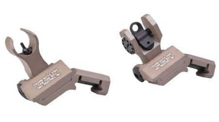 Troy Offset Deployable Front And Rear Sight Flat Dark Earth