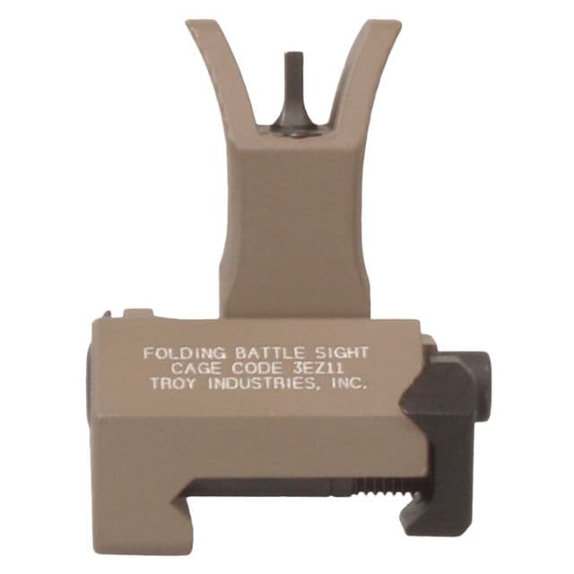 Troy Top Mounted Deployable Front Sight Front Tactical w/M4 Style Housing Flat Dark Earth