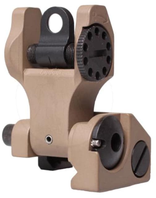 Troy Rear Folding Battle Sight T6 Aircraft Aluminum Flat Dark Earth FBS-R0FT-00