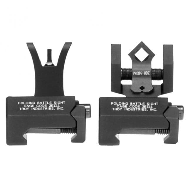 Troy Micro Set M4 Top Mounted Deployable Front and Rear Sight Black