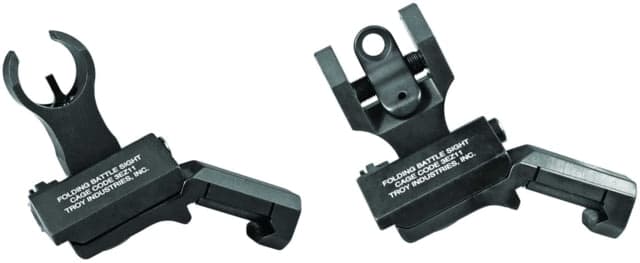 Troy Tritium 45deg Flip Up Offset Sight Set HK Front & Round Rear Black One Size