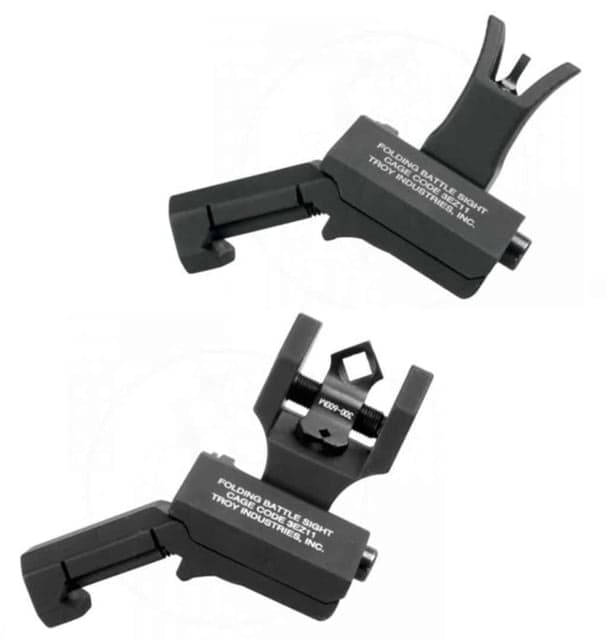 Troy Tritium 45deg Flip Up Offset Sight Set M4 Front & Dioptic Rear Black One Size