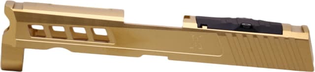 True Precision Sig P320 Compact 3.9in Axiom Cut Slide w/RMR Optic Cut Gold TiN Compact