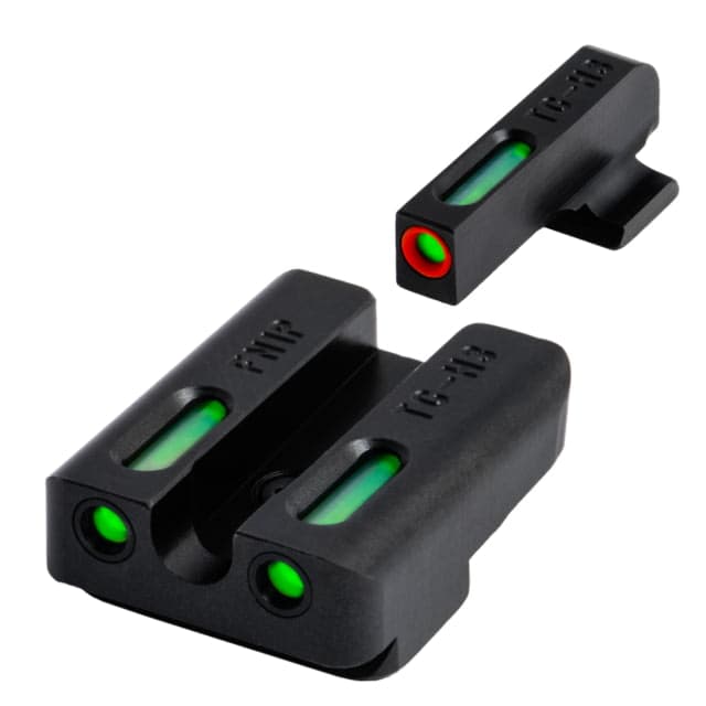 TruGlo Brite-Site TFX Pro Sight Set For FNH FNP-9/FNX-9/FNS-9 Including Compact Green Rear Green With Orange Focus Lock Front Sight TG