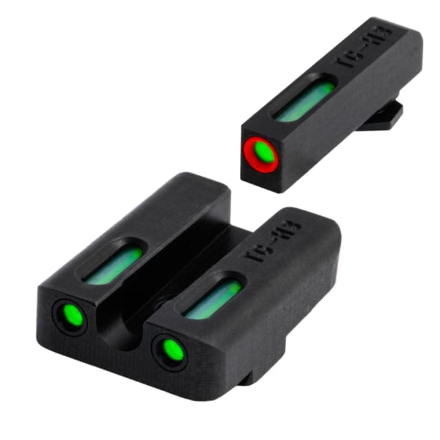 TruGlo Brite-Site TFX Pro Sight Set For Glock 17/17L/19/22/23/24/26/27/33/34/35/38/39 Green Rear Green With Orange Focus Lock Front Sight TG