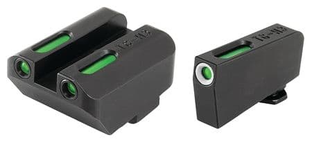 TruGlo Brite-Site TFX Sights For Glock 17/17L/19/22/23/24/26/27/33/34/35/38/39 Green Rear/Green With Focus Lock Front Suppressor Height TG