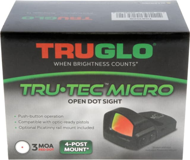 TruGlo Remington Shotgun Rec Mount W/tru-tec Red Dot Sight Black 3 MOA TG