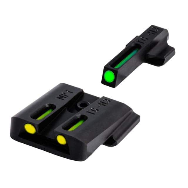 TruGlo Tritium Fiber Optic Brite-Site Handgun Sight For Smith and Wesson MP Front Green and Yellow Rear Sight TG