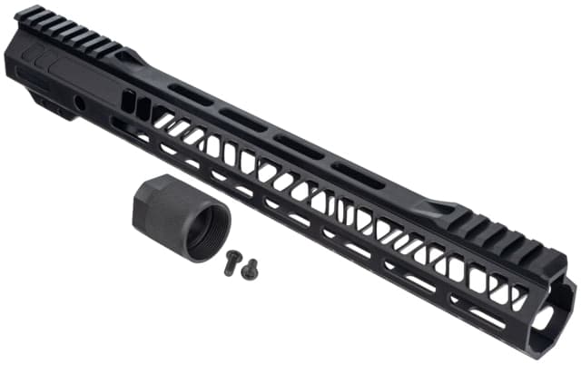 TRYBE Defense AR-15 M-LOK 15in Extra Lightweight Handguard w/ Cut Away Rail Black 15 Inch