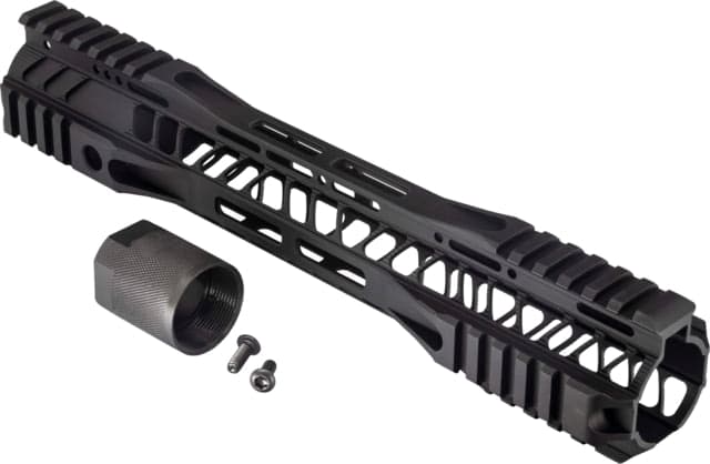 TRYBE Defense AR-15 M-LOK Extra Lightweight Quad Handguard w/ Cut Rail 12in Black