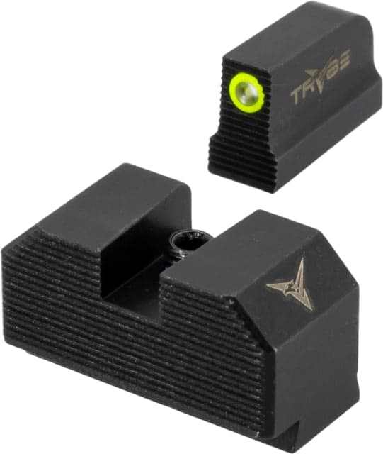 TRYBE Defense High Glow 1-Dot Tritium Night Sights for Glock 17/19/22/23/24/26/27/33/34/35/37/38/39 Mid Black