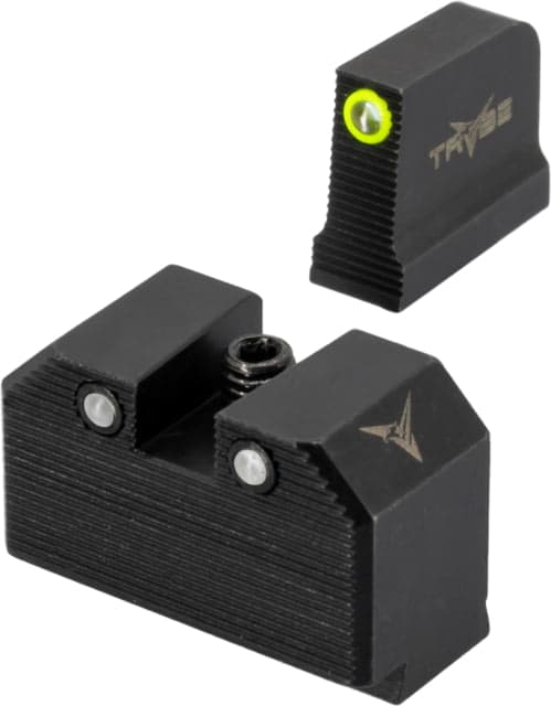 TRYBE Defense High Glow 3-Dot Tritium Night Sights for Glock 17/19/22/23/24/26/27/33/34/35/37/38/39 P320/P365 High Black