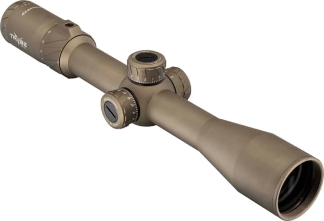 TRYBE Optics HIPO Rifle Scope 4-16x44mm 30 mm Tube FFP PLR-25 MOA Reticle Flat Dark Earth