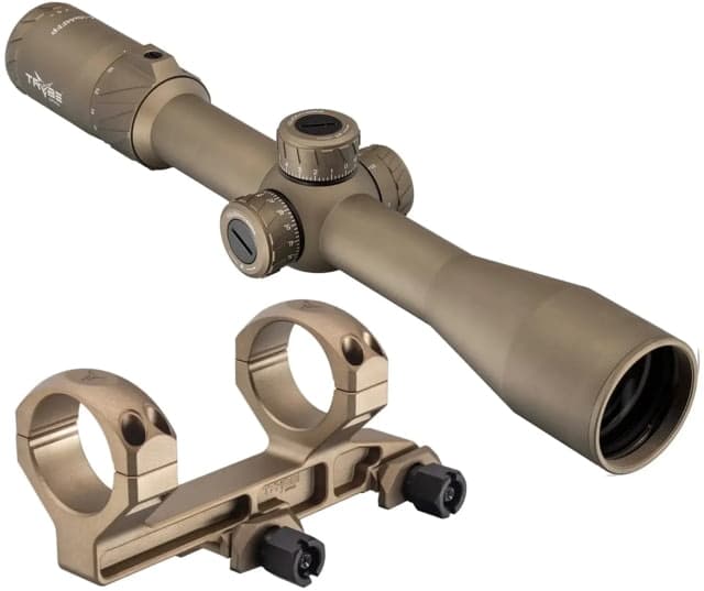 TRYBE Optics 4-16x44mm Rifle Scope and TRYBE Optics 30mm Cantilever Riflescope Ring Mount FDE