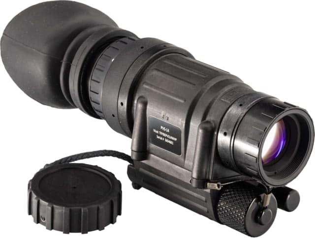 TRYBE Optics PVS-14 Night Vision Monocular GEN 3 White Phosphor Min 2000 FOM 64-72 lp/mm High Performance Black