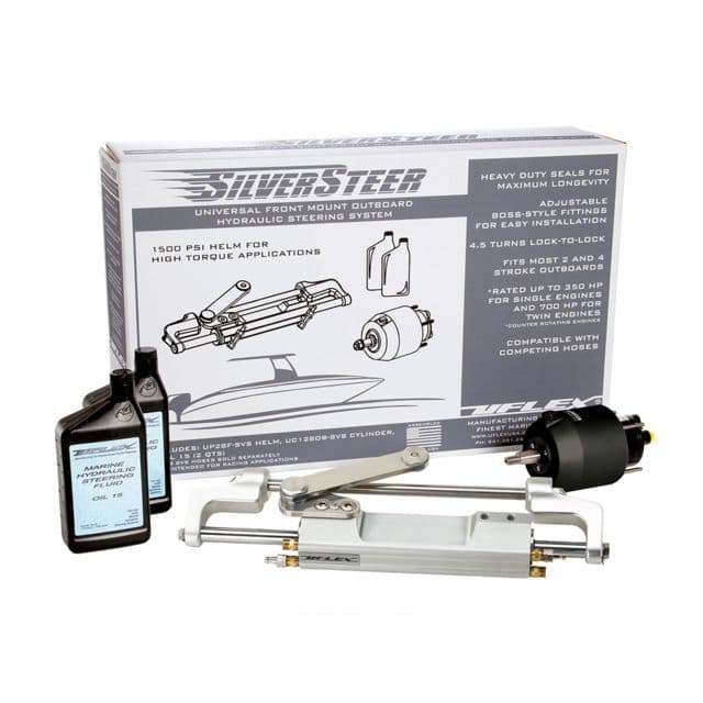 Uflex USA SilverSteer Universal Front Mount Outboard Hydraulic Tilt Steering System - 1500PSI V2 SILVERSTEER 2TB