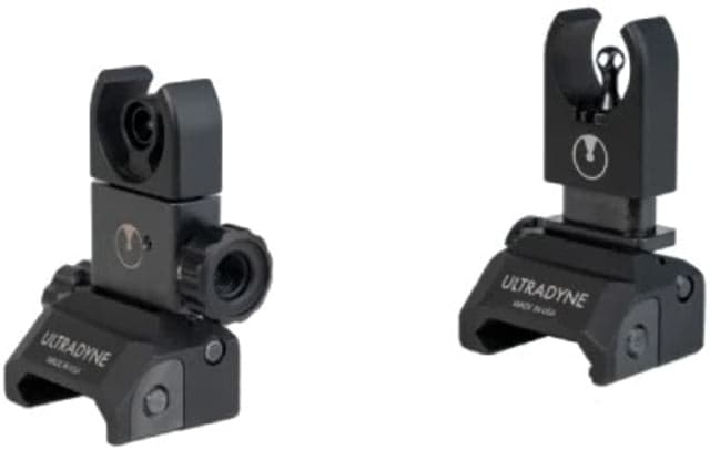 Ultradyne C4 Folding Front and Rear Sight Combo 7.62/.308 Black